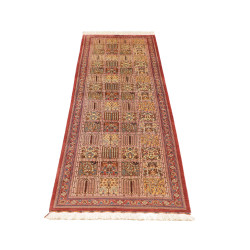 Tappeto Ghom Seta Persia 62x204 Rosso Terracott
