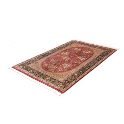 Tappeto Ghom Seta Persia 133x202 Rosso Scarlatt