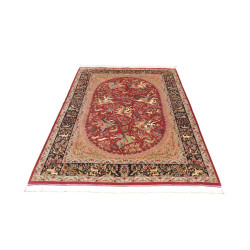 Tappeto Ghom Seta Persia 133x202 Rosso Scarlatt