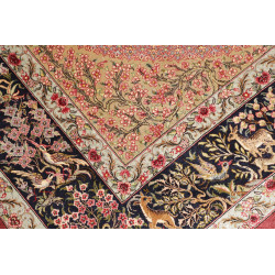 Tappeto Ghom Seta Persia 133x202 Rosso Scarlatt