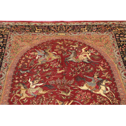 Tappeto Ghom Seta Persia 133x202 Rosso Scarlatt