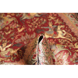 Tappeto Ghom Seta Persia 133x202 Rosso Scarlatt
