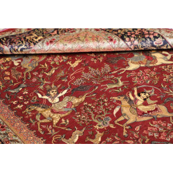 Tappeto Ghom Seta Persia 133x202 Rosso Scarlatt
