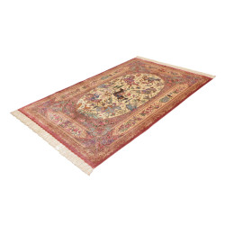 Tappeto Ghom Seta Persia 130x198 Rosa Antico Cr