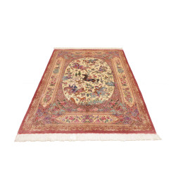Tappeto Ghom Seta Persia 130x198 Rosa Antico Cr