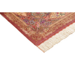 Tappeto Ghom Seta Persia 130x198 Rosa Antico Cr