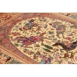 Tappeto Ghom Seta Persia 130x198 Rosa Antico Cr