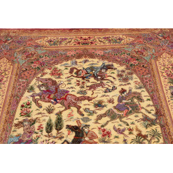 Tappeto Ghom Seta Persia 130x198 Rosa Antico Cr