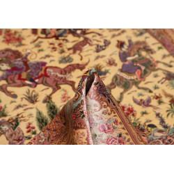 Tappeto Ghom Seta Persia 130x198 Rosa Antico Cr