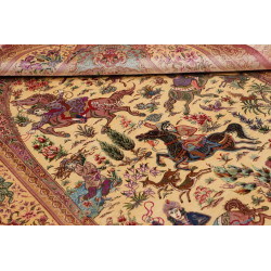 Tappeto Ghom Seta Persia 130x198 Rosa Antico Cr