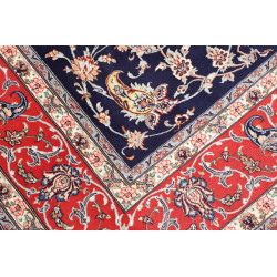 Rug Isfahan Persia 157x232 Navy Blue Coral Red