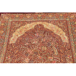 Tappeto Ghom Seta Persia 101x156 Rosso Bordeaux