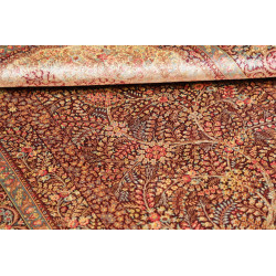 Tappeto Ghom Seta Persia 101x156 Rosso Bordeaux