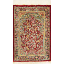 Tappeto Ghom Seta Persia 58x87 Rosso Bordeaux O