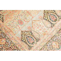 Tappeto Ghom Seta Persia 98x158 Nero Beige Oro