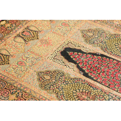 Tappeto Ghom Seta Persia 98x158 Nero Beige Oro