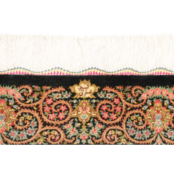 Tappeto Ghom Seta Persia 98x158 Nero Beige Oro