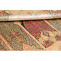 Tappeto Ghom Seta Persia 98x158 Nero Beige Oro