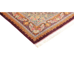 Tappeto Ghom Seta Persia 102x153 Verde Acqua Bo