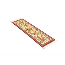 Tappeto Ghom Seta Persia 38x130 Crema Rosso Mar
