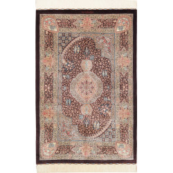 Tappeto Ghom Seta Persia 80x122 Marrone Scuro B