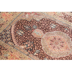 Tappeto Ghom Seta Persia 80x122 Marrone Scuro B