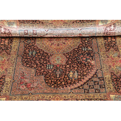Tappeto Ghom Seta Persia 80x122 Marrone Scuro B