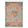 Tappeto Ghom Seta Persia 82x120 Turchese Blu Or