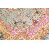 Tappeto Ghom Seta Persia 82x120 Turchese Blu Or