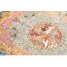 Tappeto Ghom Seta Persia 82x120 Turchese Blu Or
