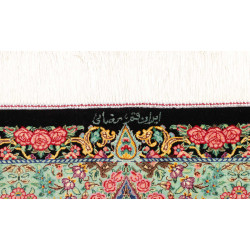 Tappeto Ghom Seta Persia 100x155 Nero Rosa Cipr