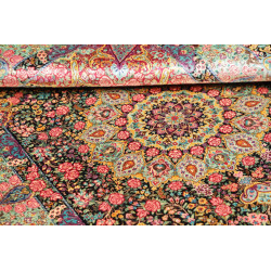 Tappeto Ghom Seta Persia 100x155 Nero Rosa Cipr