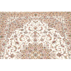 Tappeto Ghom Seta Persia 100x150 Avorio Crema B