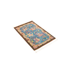 Tappeto Ghom Seta Persia 58x90 Azzurro Turchese