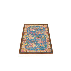 Tappeto Ghom Seta Persia 58x90 Azzurro Turchese