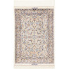 Tappeto Ghom Seta Persia 58x83 Avorio Blu Pesca