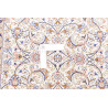 Tappeto Ghom Seta Persia 58x83 Avorio Blu Pesca
