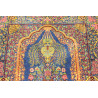 Tappeto Ghom Seta Persia 59x90 Blu Zaffiro Oro