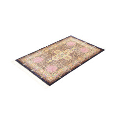 Tappeto Ghom Seta Persia 78x128 Blu Notte Oro R