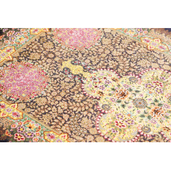 Tappeto Ghom Seta Persia 78x128 Blu Notte Oro R