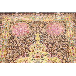 Tappeto Ghom Seta Persia 78x128 Blu Notte Oro R