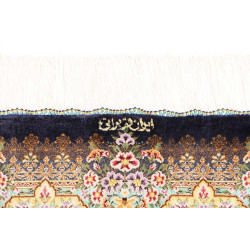 Tappeto Ghom Seta Persia 78x128 Blu Notte Oro R