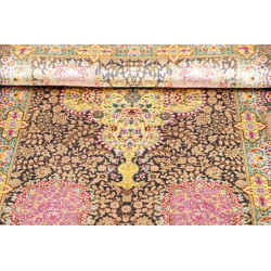 Tappeto Ghom Seta Persia 78x128 Blu Notte Oro R