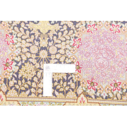 Tappeto Ghom Seta Persia 78x128 Blu Notte Oro R