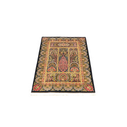Tappeto Ghom Seta Persia 57x97 Blu Notte Oro An
