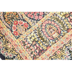 Tappeto Ghom Seta Persia 57x97 Blu Notte Oro An