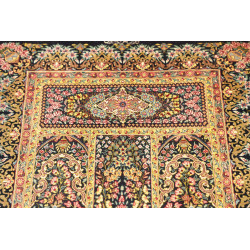 Tappeto Ghom Seta Persia 57x97 Blu Notte Oro An