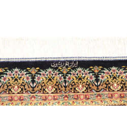 Tappeto Ghom Seta Persia 57x97 Blu Notte Oro An