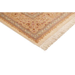 Tappeto Ghom Seta Persia 161x237 Crema Oro Ross