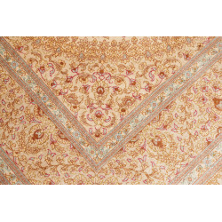 Tappeto Ghom Seta Persia 161x237 Crema Oro Ross